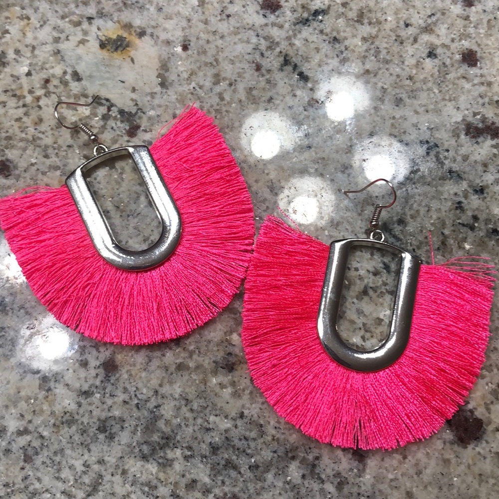 3/ $30 Hot Pink Tassel Earrings